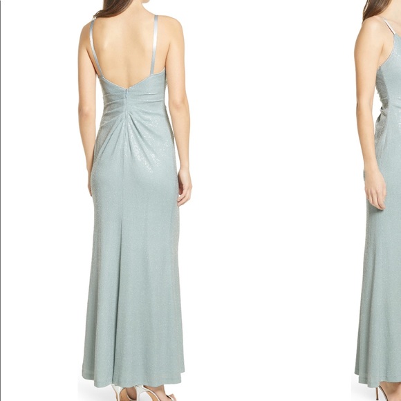 eliza j surplice trumpet gown - Picture 5 of 9